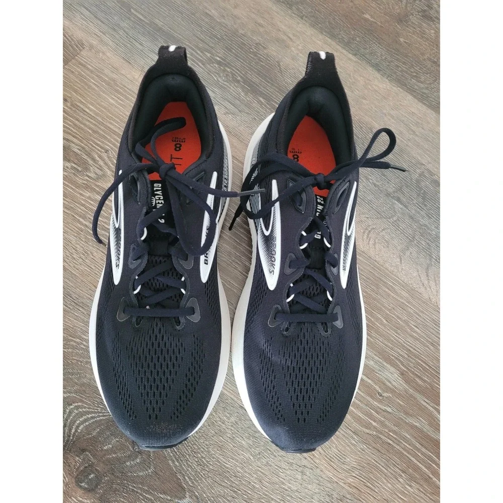 Brooks Glycerin GTS 21 Mens Running Shoes Black White Size 10 Medium #4